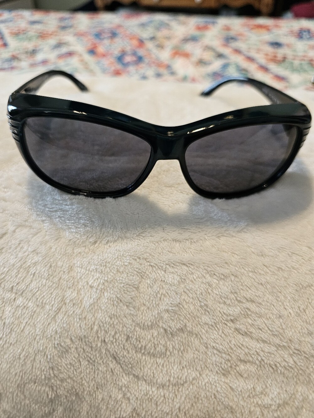 Polar Optics Fitover Sunglasses Black Rhinestone Wrap Polarized SR0323 PO FO-018